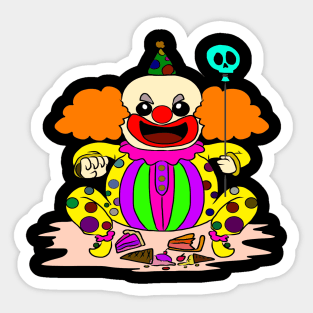 Halloween pictures on t-shirt for kids clown Sticker